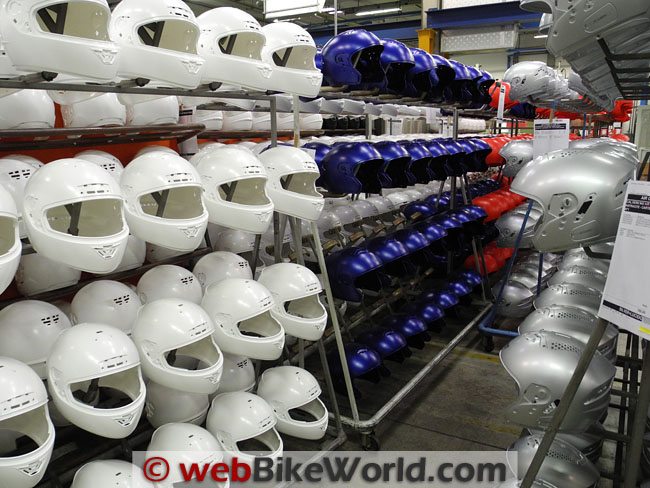 Staging the Helmets for Paint and Decals