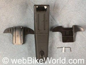 Heads up display unit and left and right hand helmet visor mounting clips