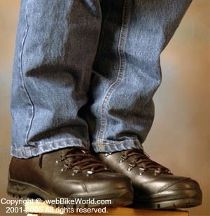 Motorcycle riding boots - photo with jeans