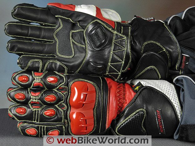 Velocity Gear Formula Motorcycle Gloves - Top and Bottom Views
