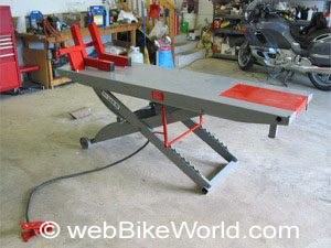 Handy Motorcycle Table Lift Review - webBikeWorld