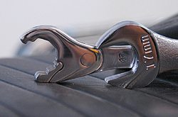 Alden wrench compared to standard open end wrench