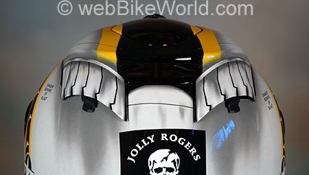 Akuma Helmets - V-1 Ghost Rider Rear Exhaust Vents