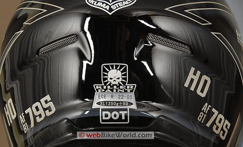 Akuma Stealth Helmet - Rear View