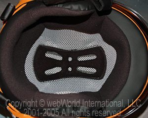 CMS GP-4 motorcycle helmet, view of the liner