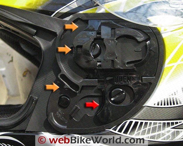 HJC CL-16 Face Shield Remval System