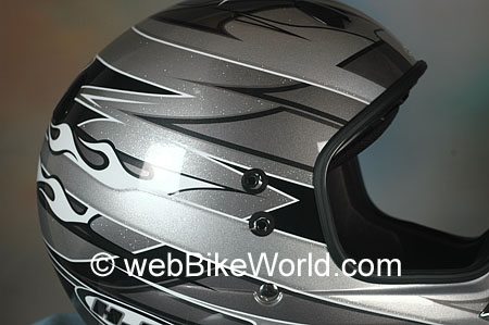 HJC CL-XS With Side Plates Removed