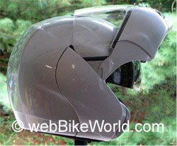 Visor Quick Release Locking Mechanism - Open Position