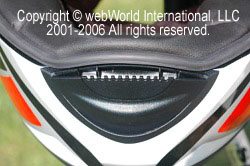 Schuberth S1 motorcycle helmet, front chin vent.