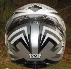 Shoei RF-1000 helmet, rear view