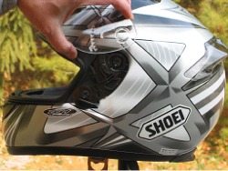 Shoei RF-1000 visor Quick Release Base Plate system - removing visor