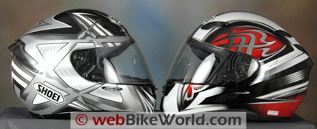 shoei rf 1000. Shoei RF-1000 on the left and
