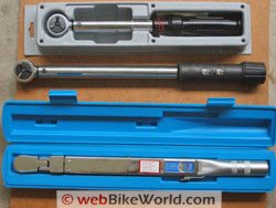 Torque wrenches - from top to bottom: Sears Craftsman Microtork; Sears Craftsman Digitork; Precision Instruments C2 Split Beam