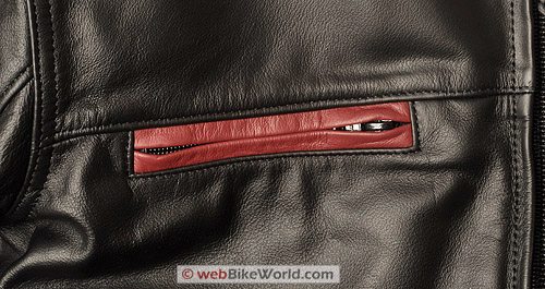 Furygan "Fighter" Leather Motorcycle Jacket - Zipper Close-up