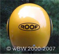 ROOF Boxer motorcycle helmet, rear view.