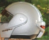 Another view of the Signalfly on the helmet