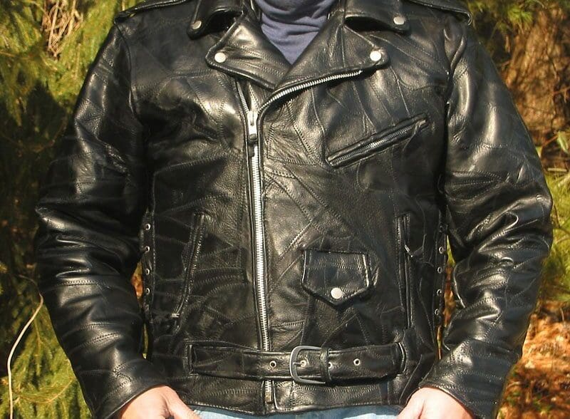 Diamond Plate Classic Leather Motorcycle Jacket