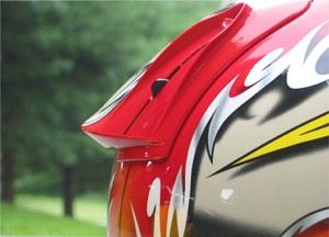Aero edge spoiler photo Shoei X-Eleven helmet