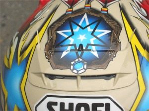 Air scoop photo on Shoei X-Eleven helmet