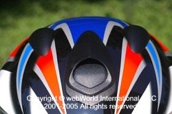 SCHUBERTH S1 motorcycle helmet, front sliding vent opening.