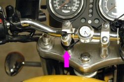 Heated motorcycle grips mounted on motorcycle