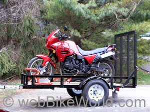 Trailering the motorcycle