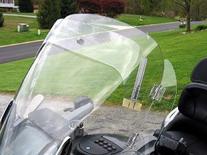 View of the Laminar LIP mounted on a BMW K1200LT