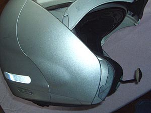 Caberg Justissimo helmet with Autocom speakers and microphone installed