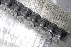 Chain prior to cleaning