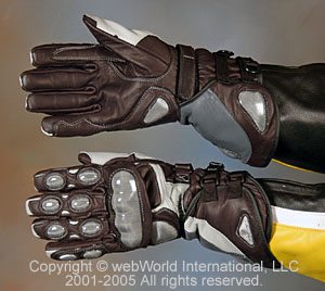 Marsee Motorcycle Race Gloves - top and bottom view