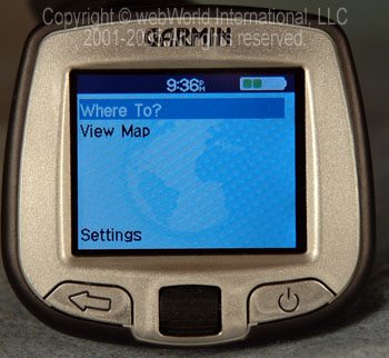 Garmin StreetPilot i5, Where To screen