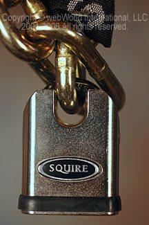 Padlock close-up