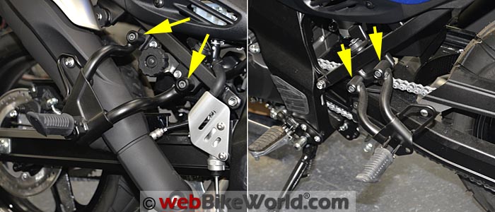 Suzuki V-Strom 650 Passenger Foot Peg Mounts