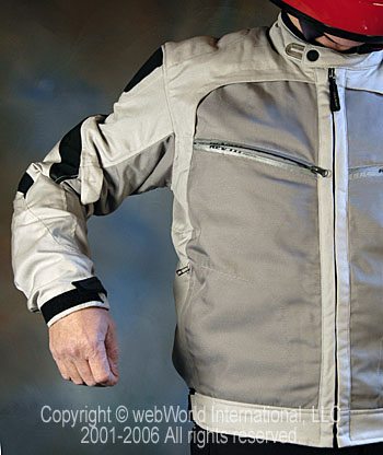 Rev'it Airforce Mesh Motorcycle Jacket - shoulder and pocket detail