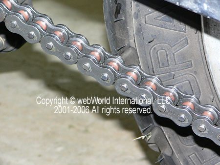 Chain after using the Kettenmax Chain Cleaner