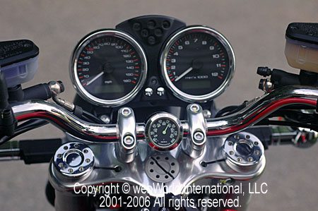 Marlin Bullet Billet Thermometer on Handlebars