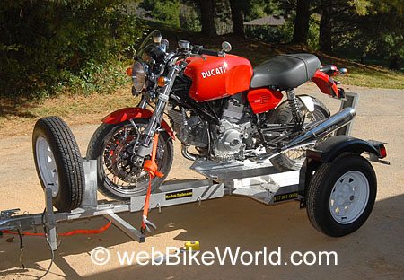 Final Assembly and Motorcycle on Trailer