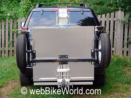 Fold-up Trailer on Hitch - Rear View