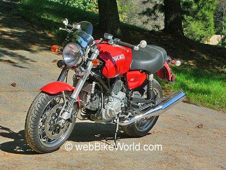 Oberon Bar End Mirrors and Fly Screen on Ducati GT1000