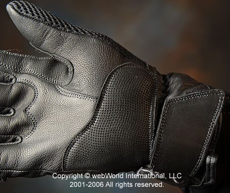 Closeup of Held Fresh Gloves - Palm