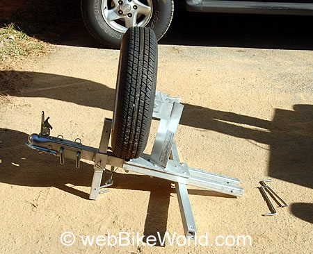 Spare Tire Assembly - Rocket Folding Motorcycle Trailer