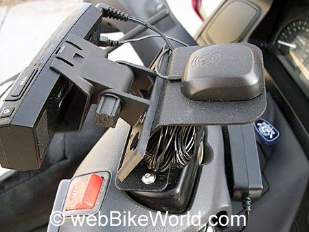 Satellite Radio Motorcycle Mount - Top View