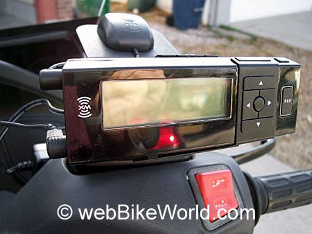 Satellite Radio Motorcycle Mount - Front View