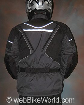 Roadgear Tierra del Fuego Jacket - Rear View, Reflective Piping
