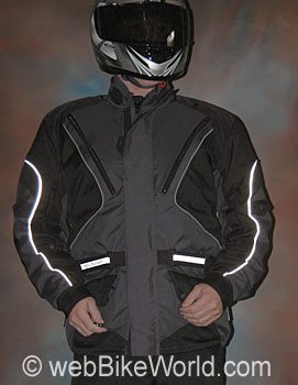 Roadgear Tierra del Fuego Jacket - Front View, Reflective Piping