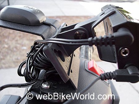 Satellite Radio Motorcycle Mount - Side View