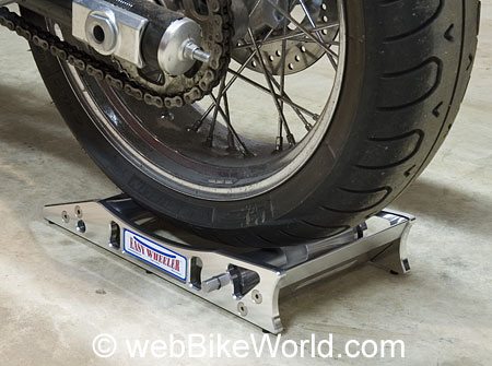 Motorcycle Wheel Roller - Motorcycle Rear Tire on Easy Wheeler