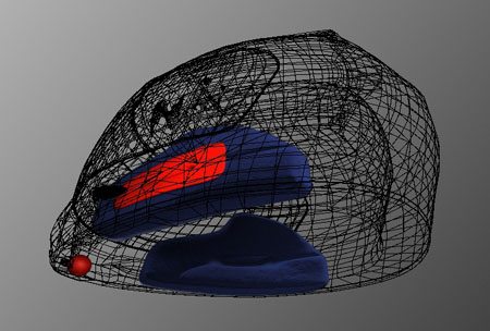 Scorpion EXO-1000 HelmetPump Wire Frame View