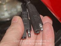Motorcycle Battery Charger Cable Connectors