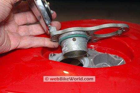 Ducati GT1000 fuel filler cap and assembly